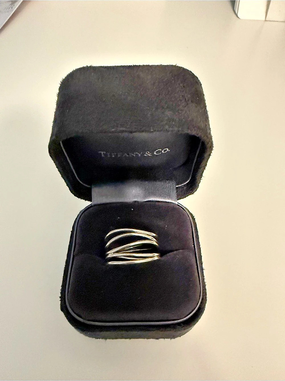 Tiffany & Co. Elsa Peretti Wave Five-Row Ring in white gold